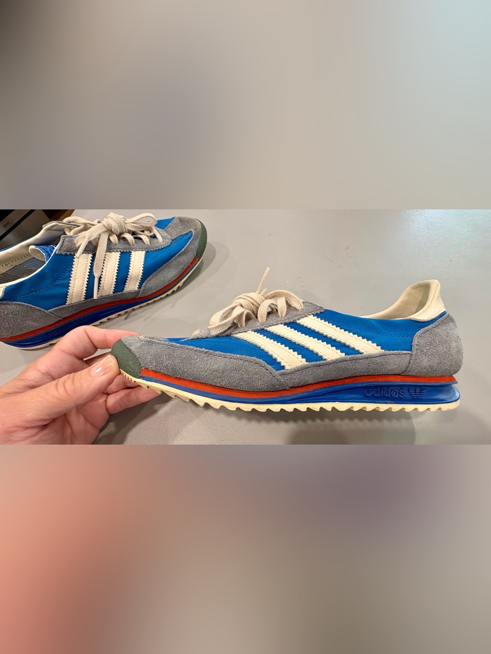 Size 7 Women’s - Adidas SL72 OG - Bluebird/ Off White